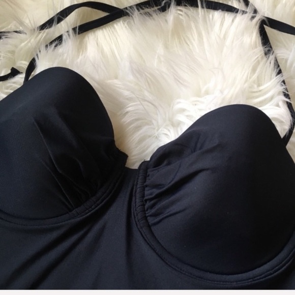 NWT J. Crew Navy Underwire Halter Tankini Top 6 - Picture 4 of 8